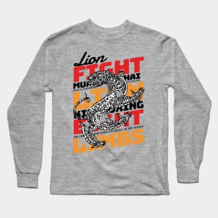 Lion Tattoo Muay Thai The Art of Eight Limbs Long Sleeve T-Shirt